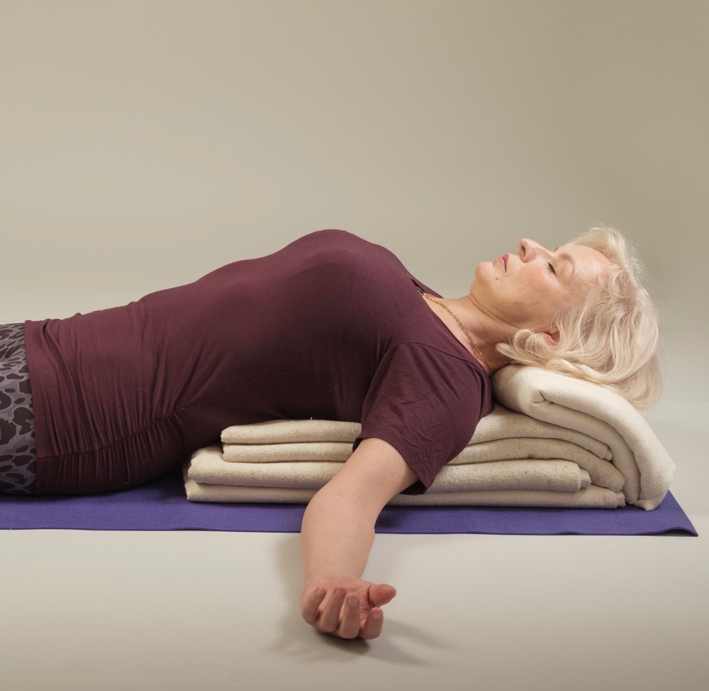 Restorative Yoga with Props - Bolster, 2 Blocks & Blanket - YouTube